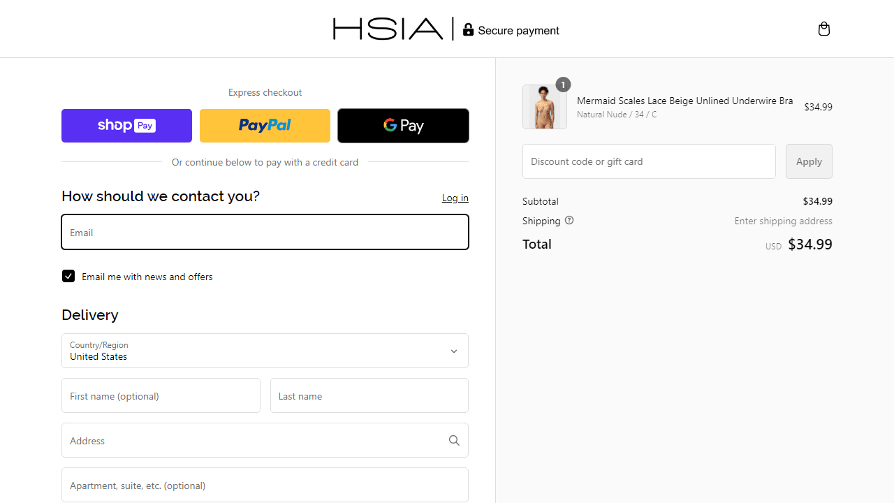 How to apply Hsia coupon code